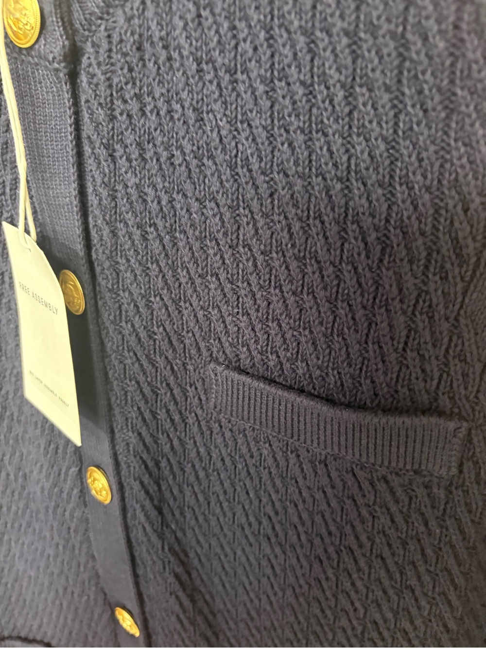 Free Assembly Navy Cable Knit Sweater Vest Size XXL - Picture 4 of 7